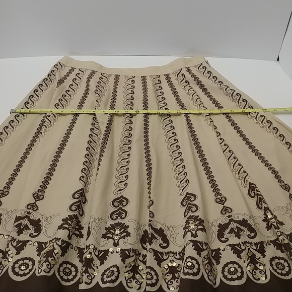 W Work to Weekend women's midi skirt, 12, brown/tan paisley print - Picture 7 of 14